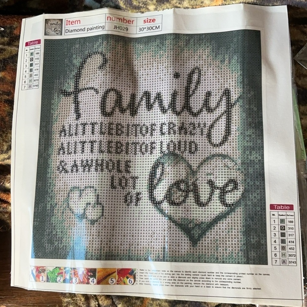 ★ Family Love Diamond Painting Kit 30x30 DIY Crystal Art Decor